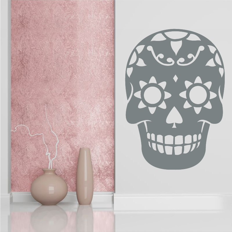 Sticker Mural T Te De Mort Mexicaine Zonestickers