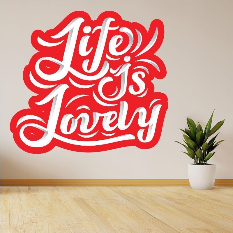 Sticker Mural Life Is Lovey Autocollant Intérieur Life Is Lovey