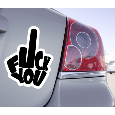 Sticker Doigt D Honneur Fuck You Autocollant Voiture