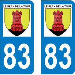 Autocollant Plaque Le Plan-de-la-Tour 83120