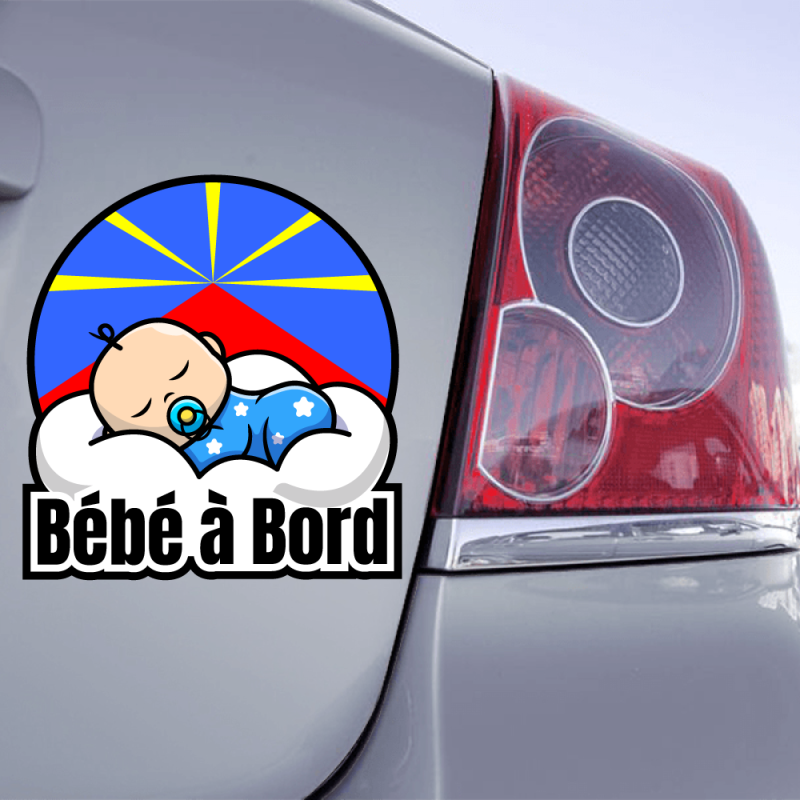 Sticker Voiture bébé à bord Bleu - Le Monde de Bibou