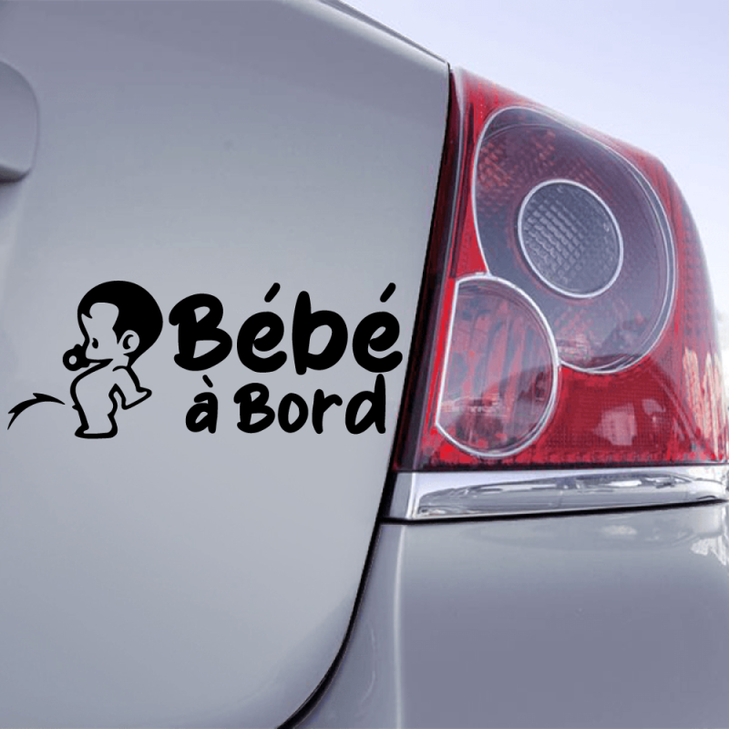 Autocollant "Bébé à Bord" Avec Bébé Corse - Adhésif Vitre/Carrosserie - 14 Cm - Couleurs Vives, Tenue Longue