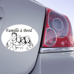 Autocollant famille à bord