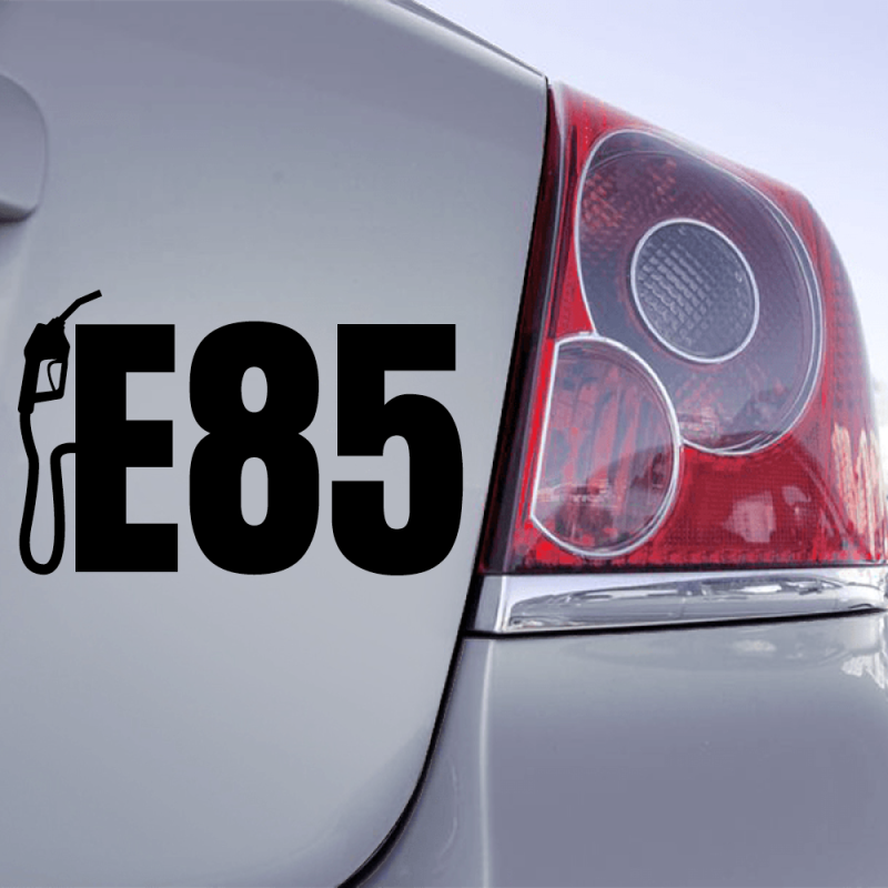 Autocollant E85 noir