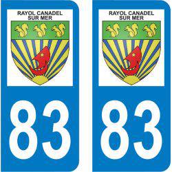 Autocollant Plaque Rayol-Canadel-sur-Mer 83820