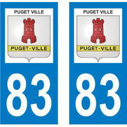 Sticker Plaque Puget-Ville 83390