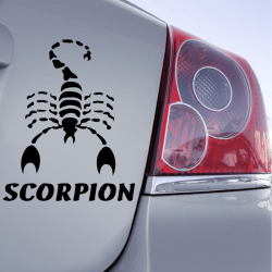 Autocollant signe astrologique Scorpion noir