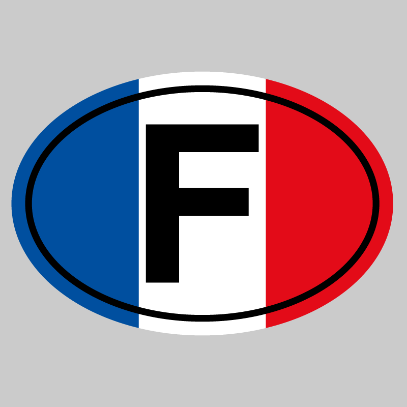 Sticker F France Tricolore