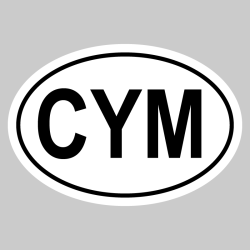 Autocollant CYM - Code Pays de Galles