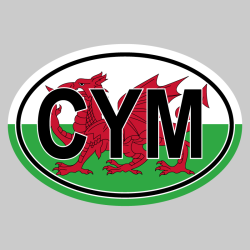 Sticker CYM avec drapeau