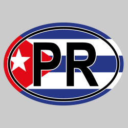 Sticker PR avec drapeau