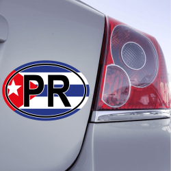 Sticker PR avec drapeau