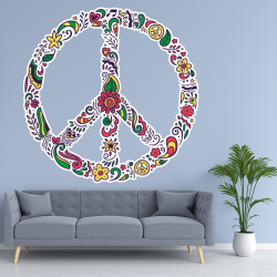 Sticker peace and love symbole