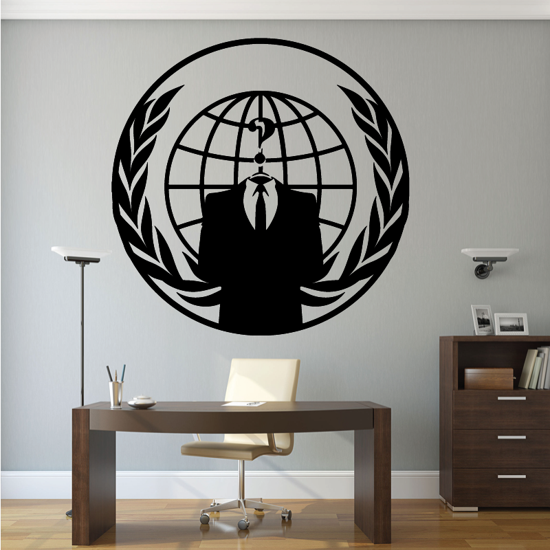 Sticker Mural Logo Anonymous Geek - 1