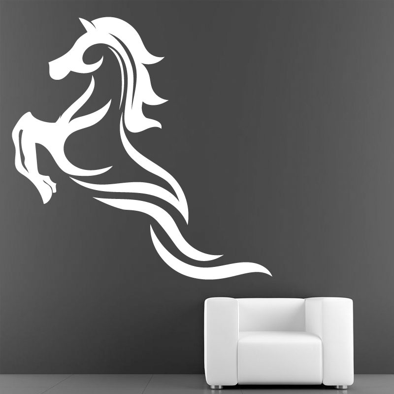 Autocollant Cheval Tribal Pour Voiture - Décorations Pour Surfaces Lisses - PVC Résistant