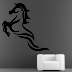 Autocollant Mural Logo cheval noir