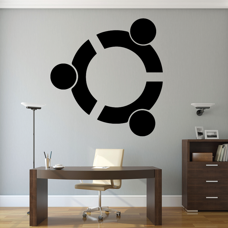 Autocollant Mural Linux Ubuntu - 1