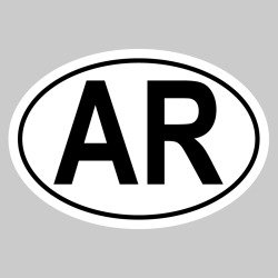 Autocollant AR - Code Pays Argentine
