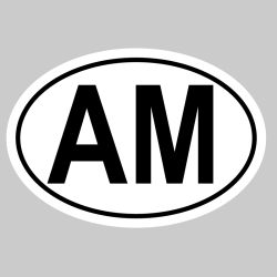 Autocollant AM - Code Pays Arménie