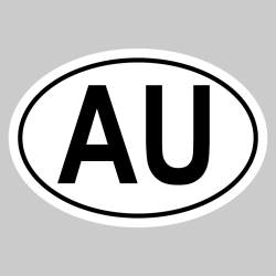 Autocollant AU - Code Pays Australie