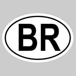 Autocollant BR - Code Pays Brésil