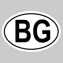 Autocollant BG - Code Pays Bulgarie