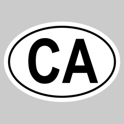 Autocollant CA - Code Pays Canada