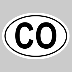 Autocollant CO - Code Pays Colombie