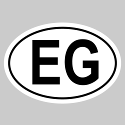 Autocollant EG - Code Pays Égypte