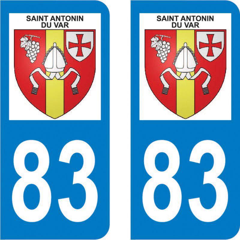 Autocollant Plaque Saint-Antonin-du-Var 83510