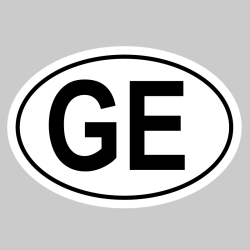 Autocollant GE - Code Pays Géorgie