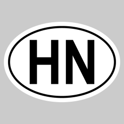 Autocollant HN - Code Pays Honduras