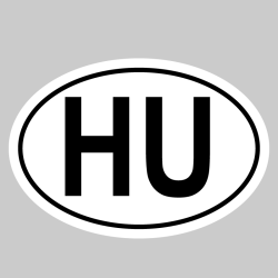 Autocollant HU - Code Pays Hongrie