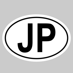 Autocollant JP - Code Pays Japon