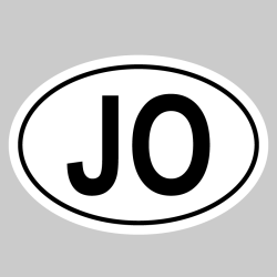 Autocollant JO - Code Pays Jordanie