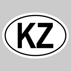 Autocollant KZ - Code Pays Kazakhstan