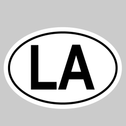 Autocollant LA - Code Pays Laos
