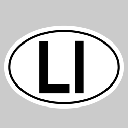 Autocollant LI - Code Pays Liechtenstein