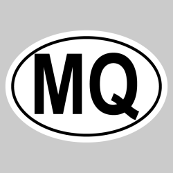 Autocollant MQ - Code Pays Martinique