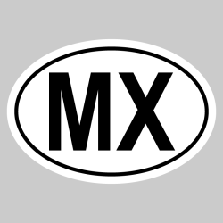 Autocollant MX - Code Pays Mexique