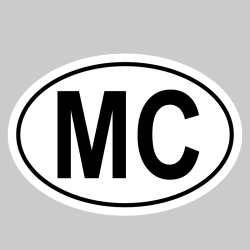 Autocollant MC - Code Pays Monaco