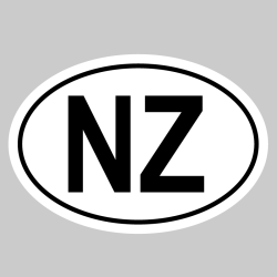 Autocollant NZ - Code Pays Nouvelle-Zélande