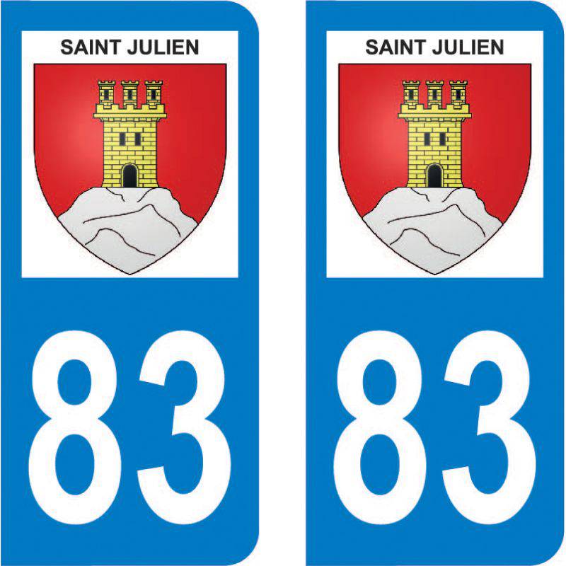 Autocollant Plaque Saint-Julien 83560