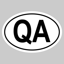 Autocollant QA - Code Pays Qatar