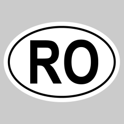 Autocollant RO - Code Pays Roumanie