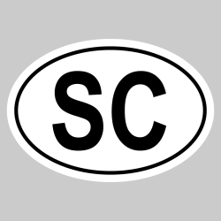 Autocollant SC - Code Pays Seychelles