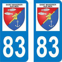 Autocollant Plaque Saint-Mandrier-sur-Mer 83430