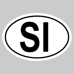 Autocollant SI - Code Pays Slovénie