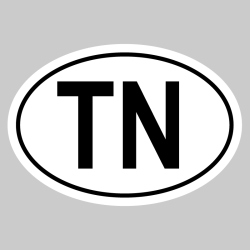 Autocollant TN - Code Pays Tunisie
