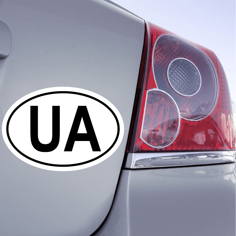 Autocollant Code Pays UA Ukraine ZoneStickers